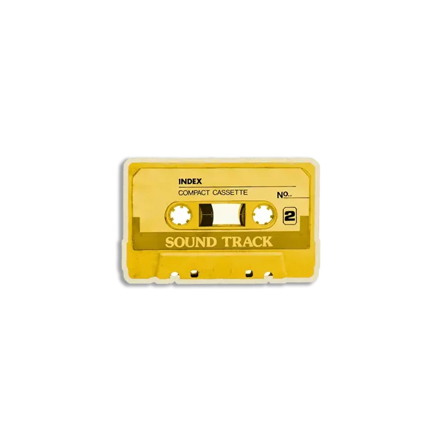 Yellow Cassette Sticker