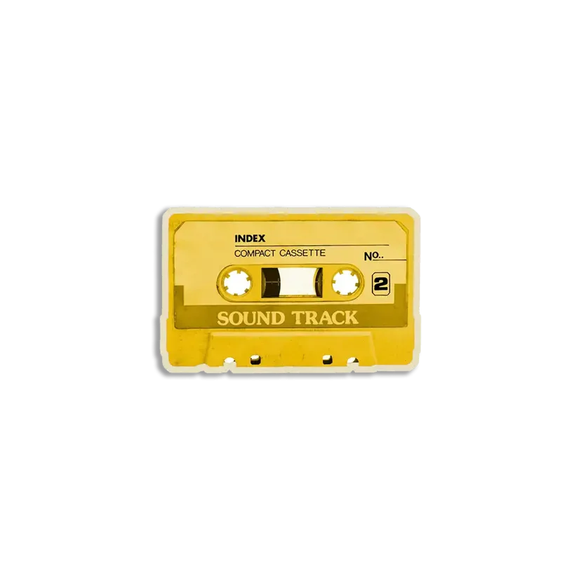 Yellow Cassette Sticker
