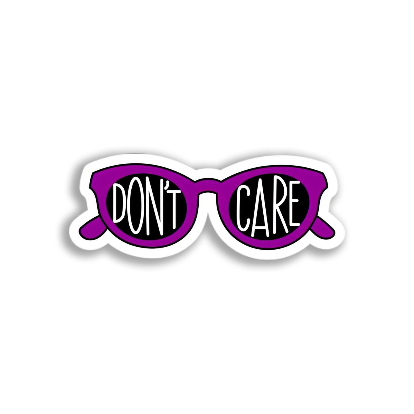 Don't Care Sunglasses Sticker