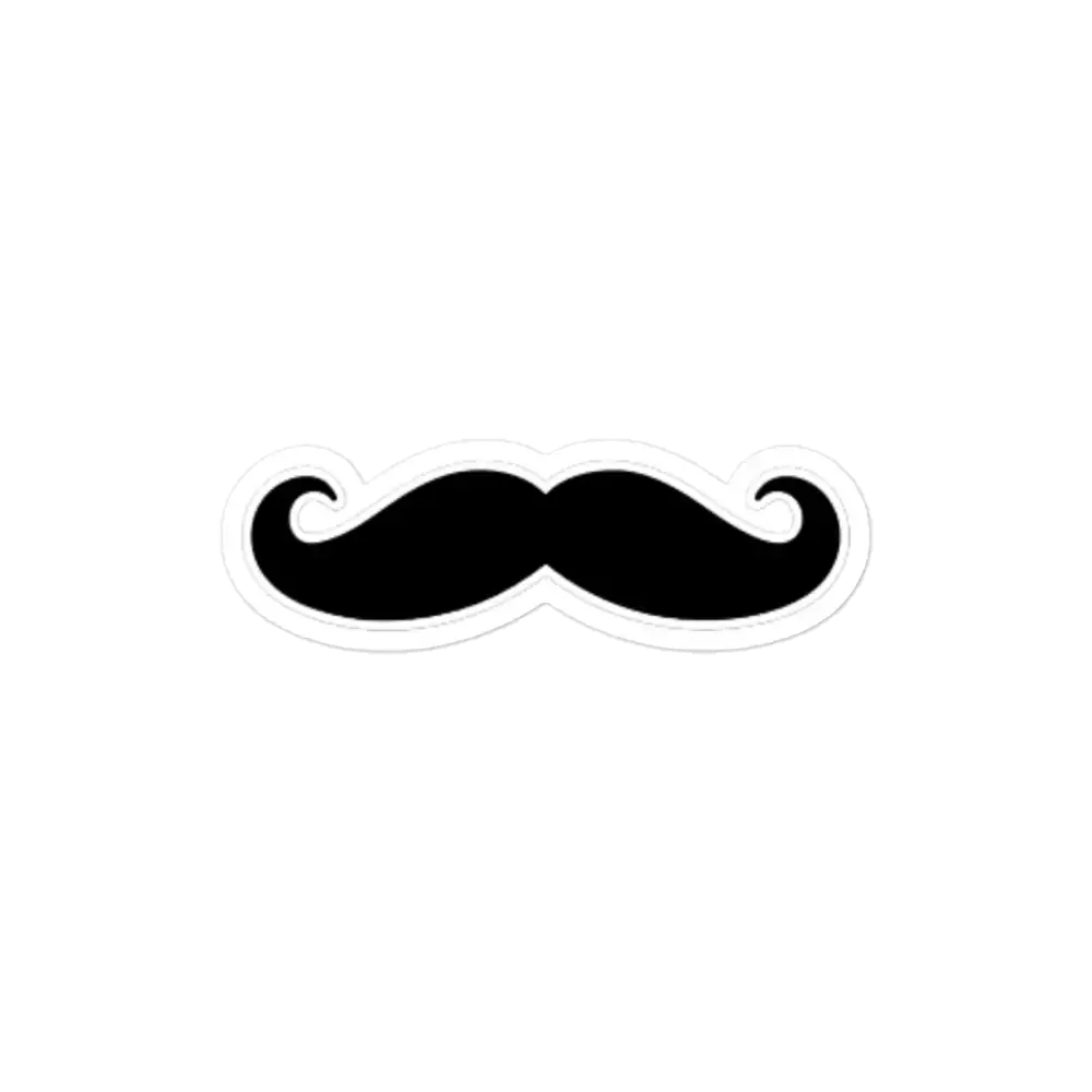 Black Mustache Sticker