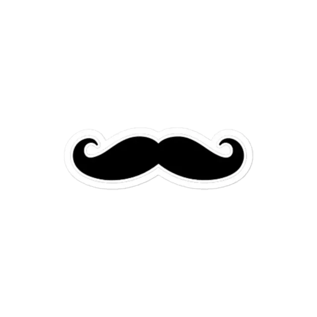 Black Mustache Sticker