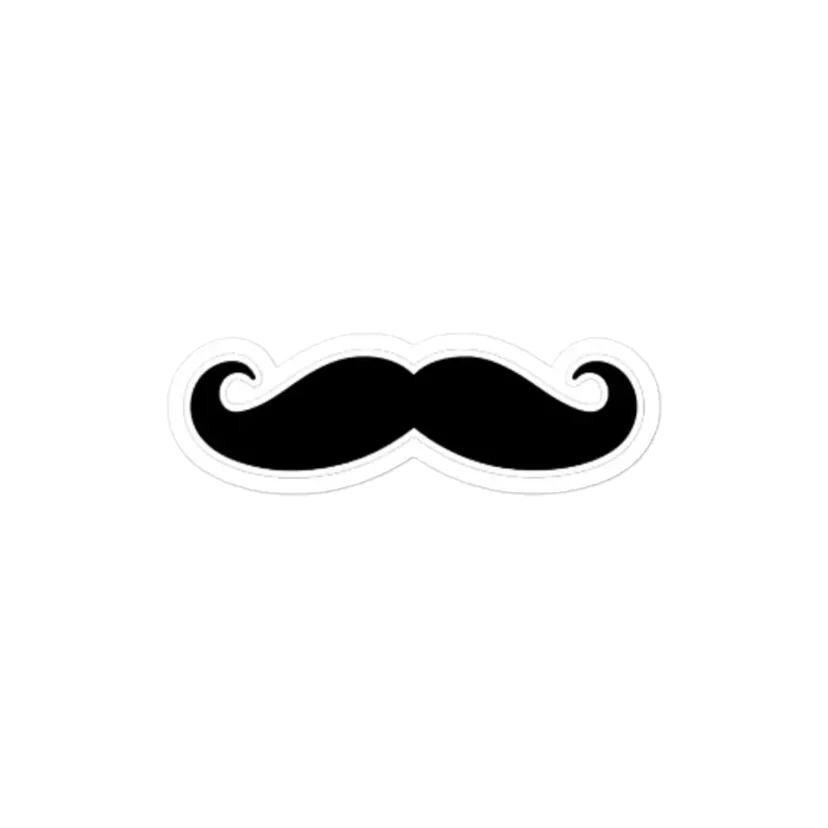 Black Mustache Sticker