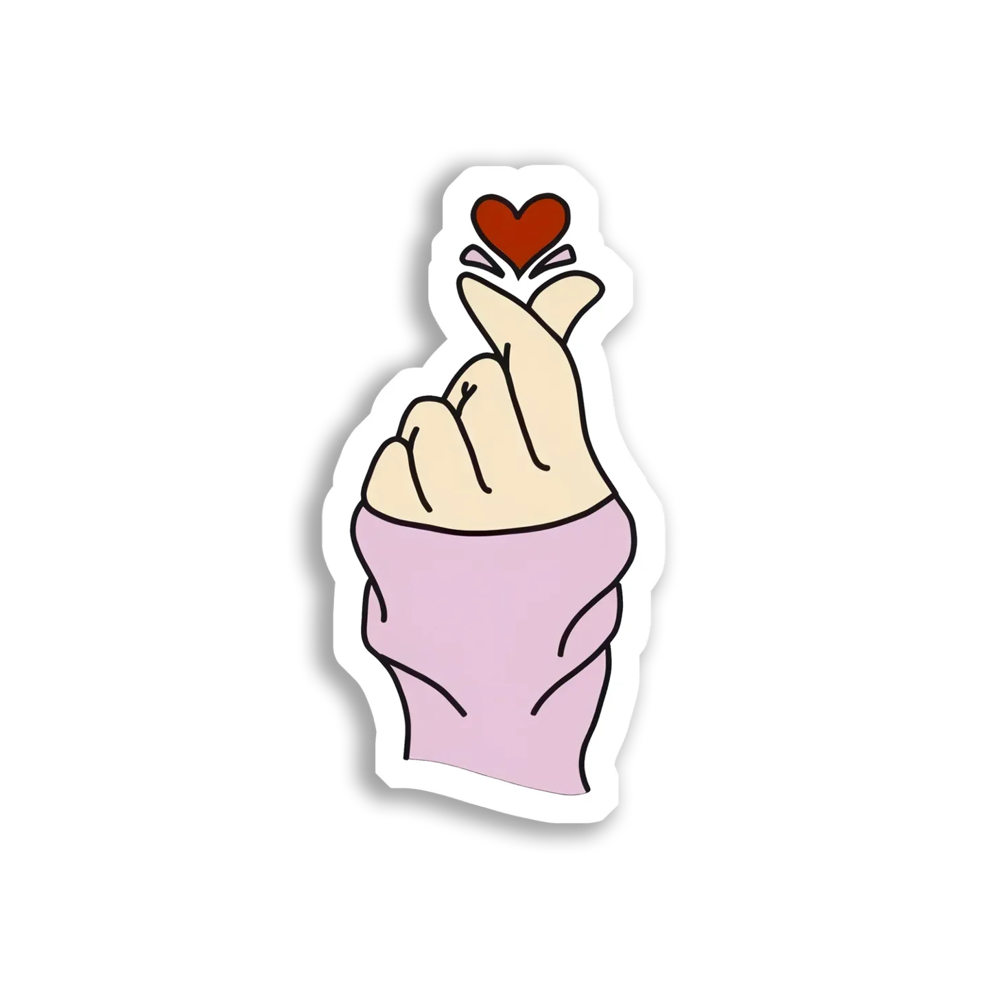 Finger Heart Love Sign Sticker