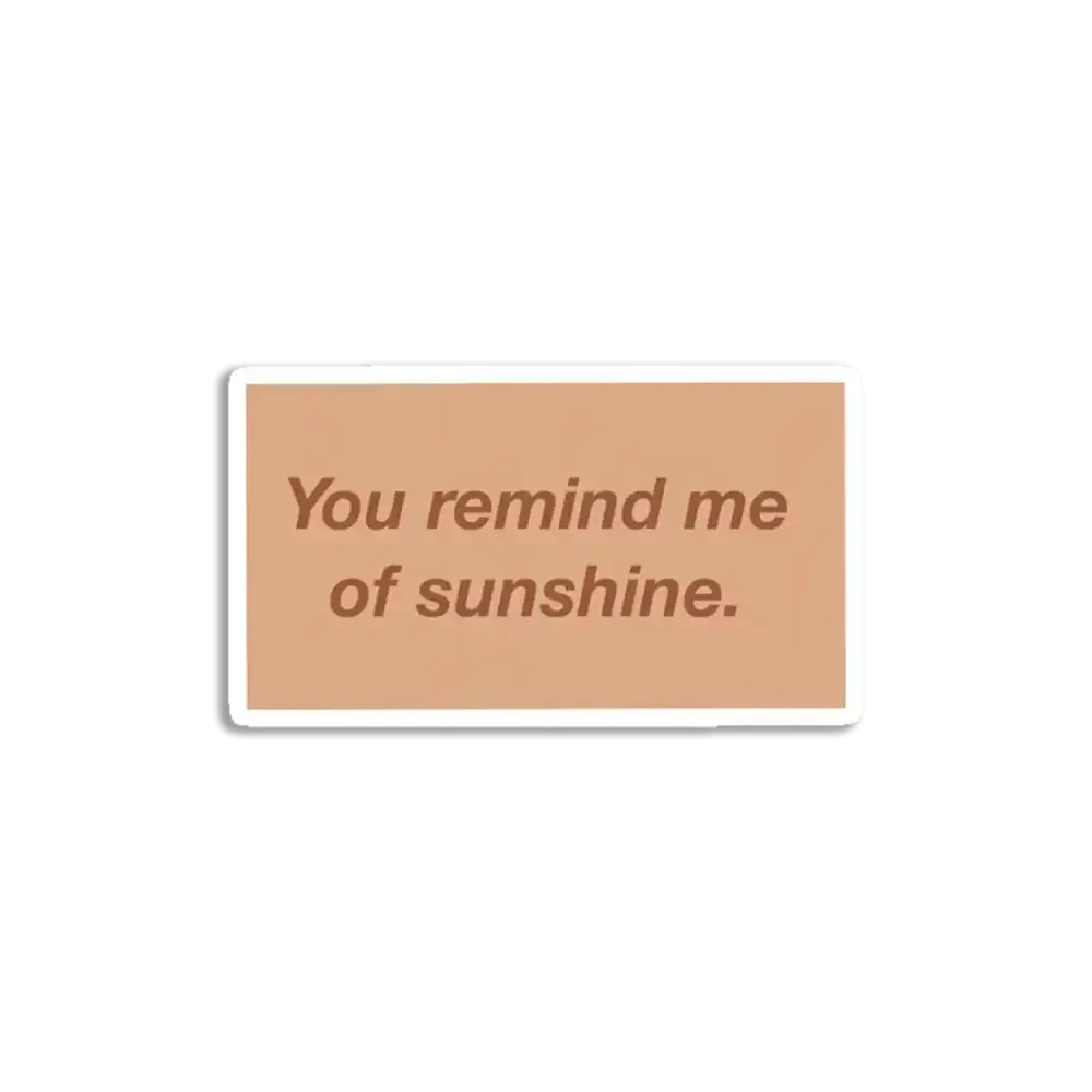 You remind me of sunshine Sticker