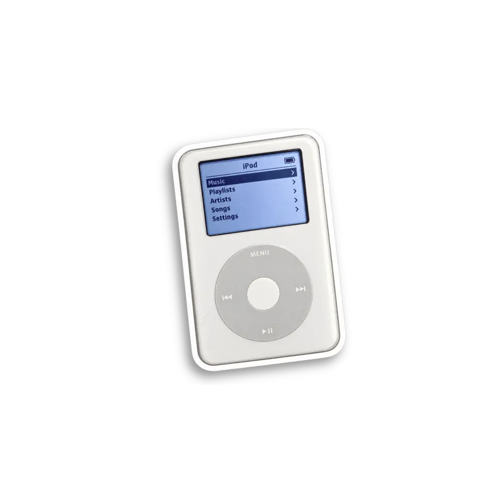 Blue iPod Sticker
