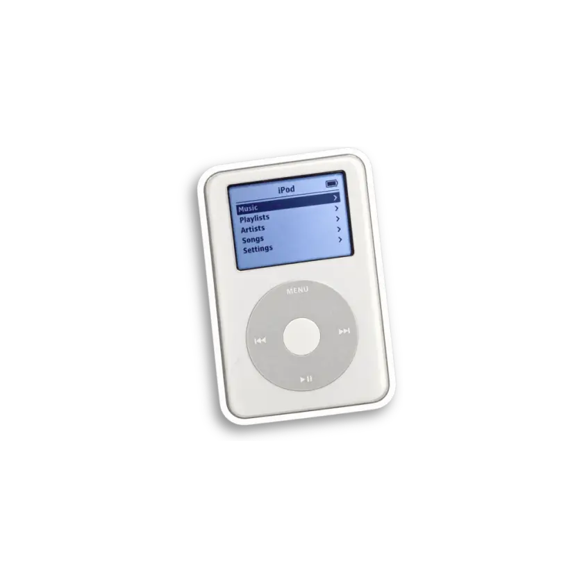 Blue iPod Sticker