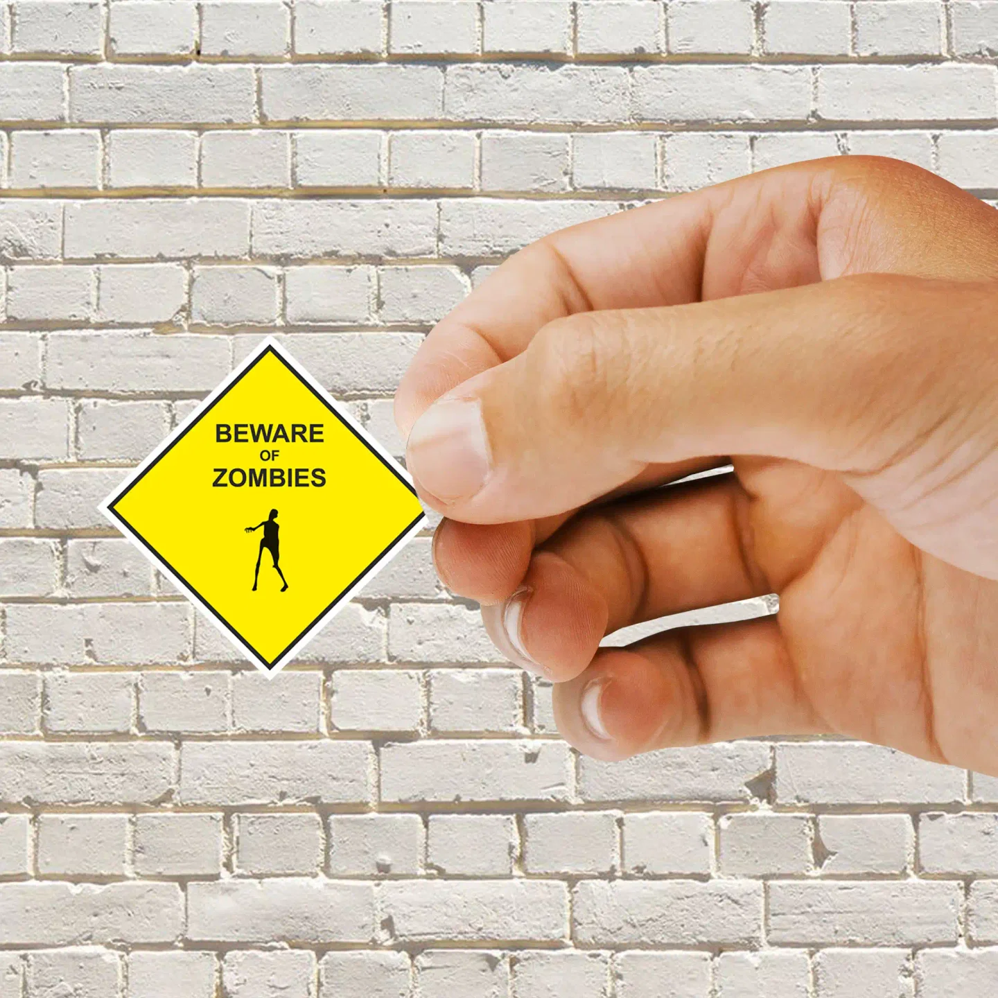 Beware of Zombies Sticker
