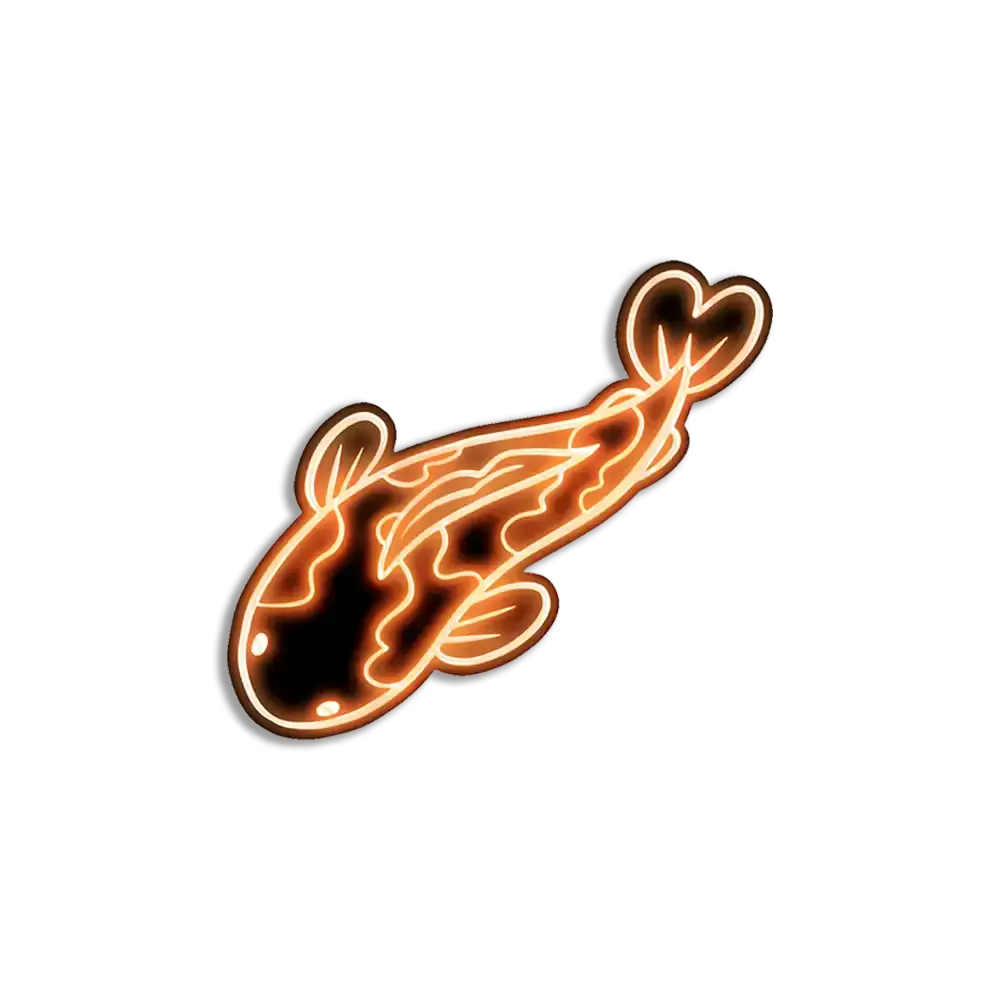 Neon Fish Sticker