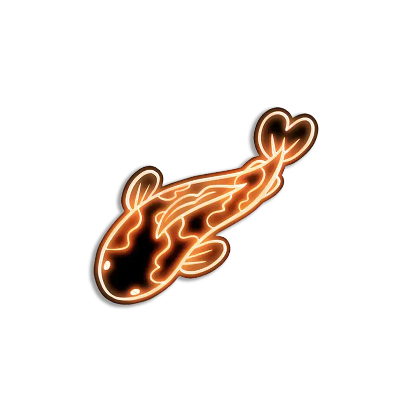 Neon Fish Sticker