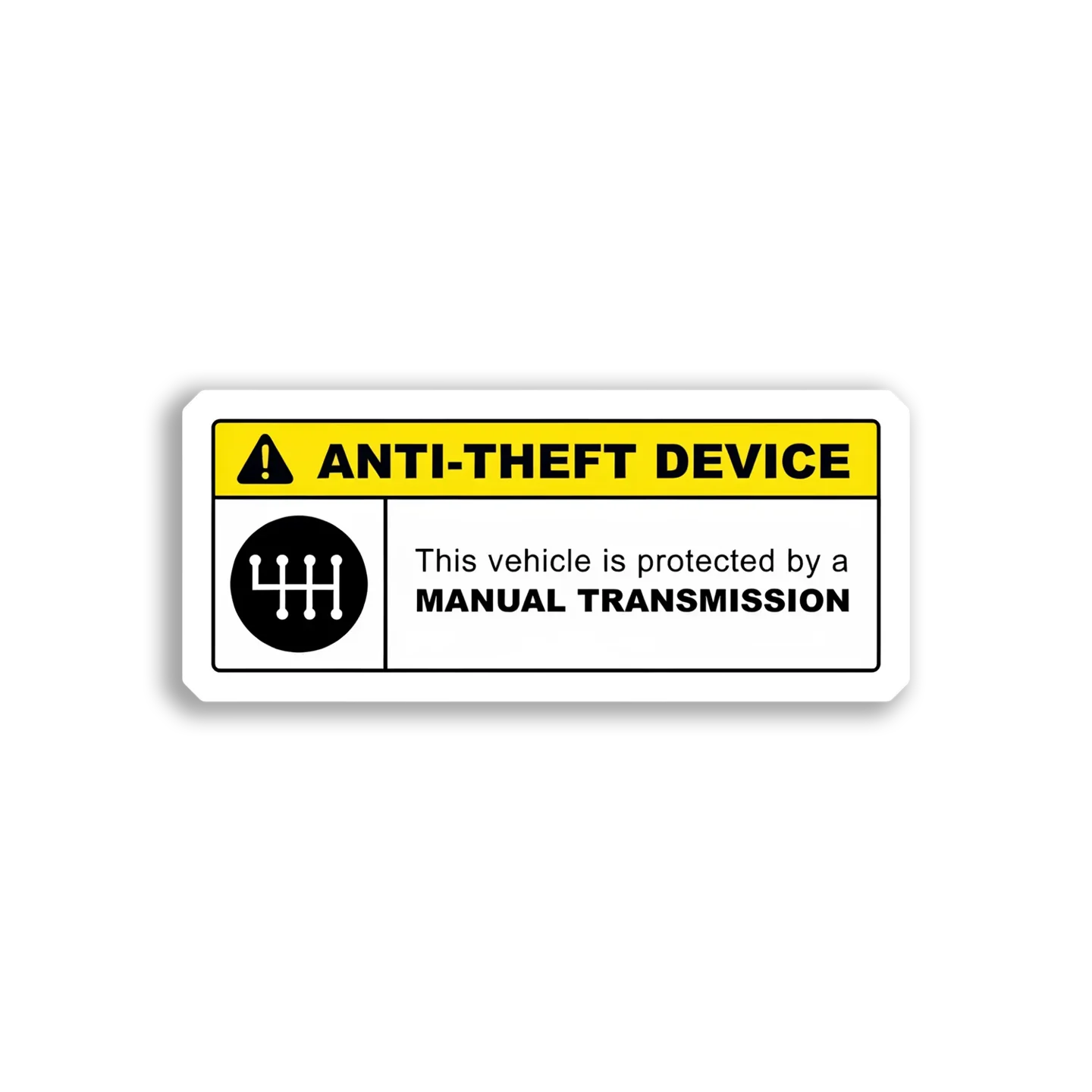 Anti-Theft Device Manual Transmission Car Sticker