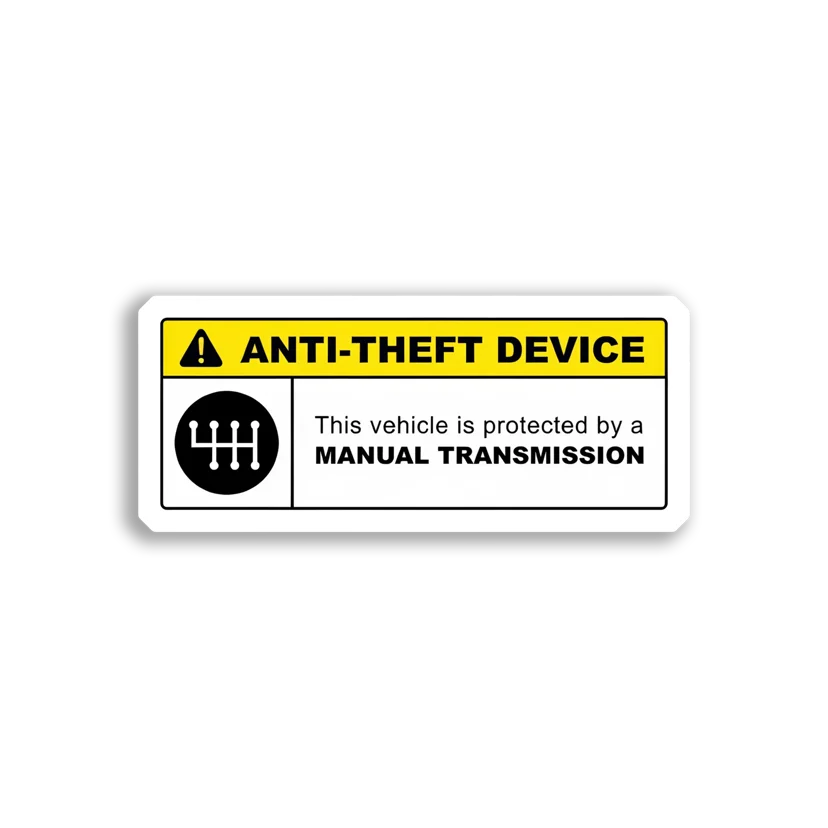 Anti-Theft Device Manual Transmission Car Sticker