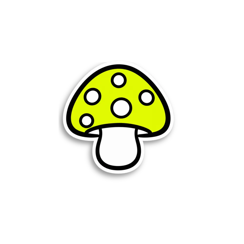 Neon Mushroom Sticker