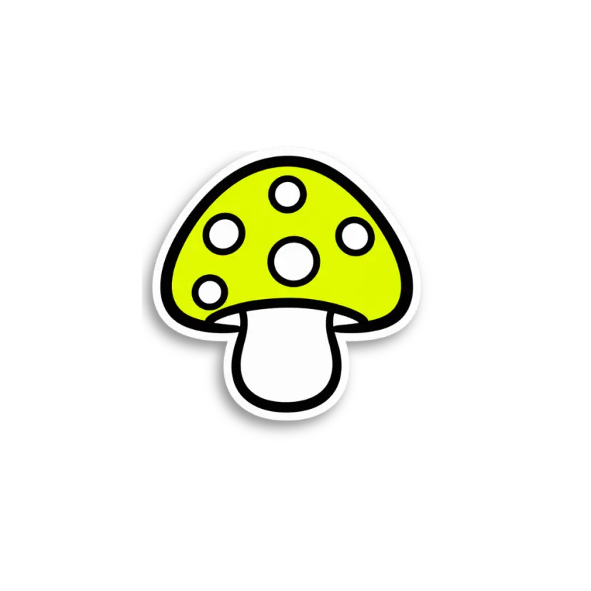 Neon Mushroom Sticker