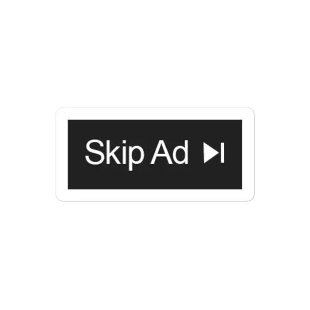 Skip Ad Button Sticker