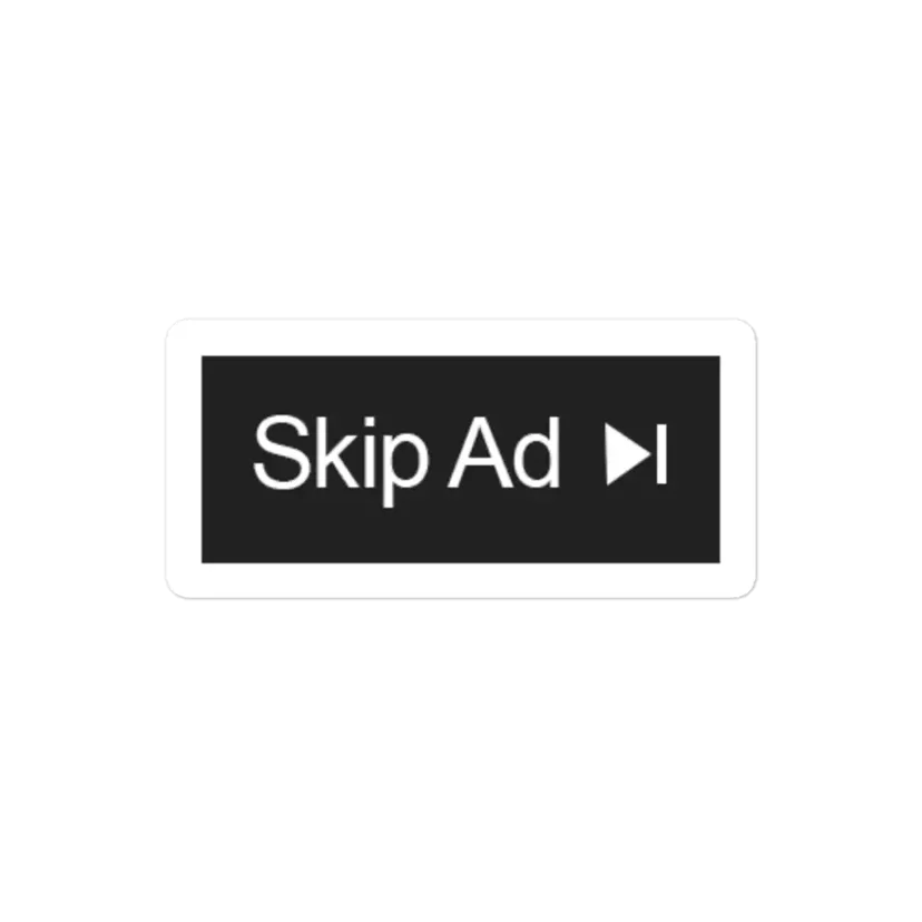 Skip Ad Button Sticker