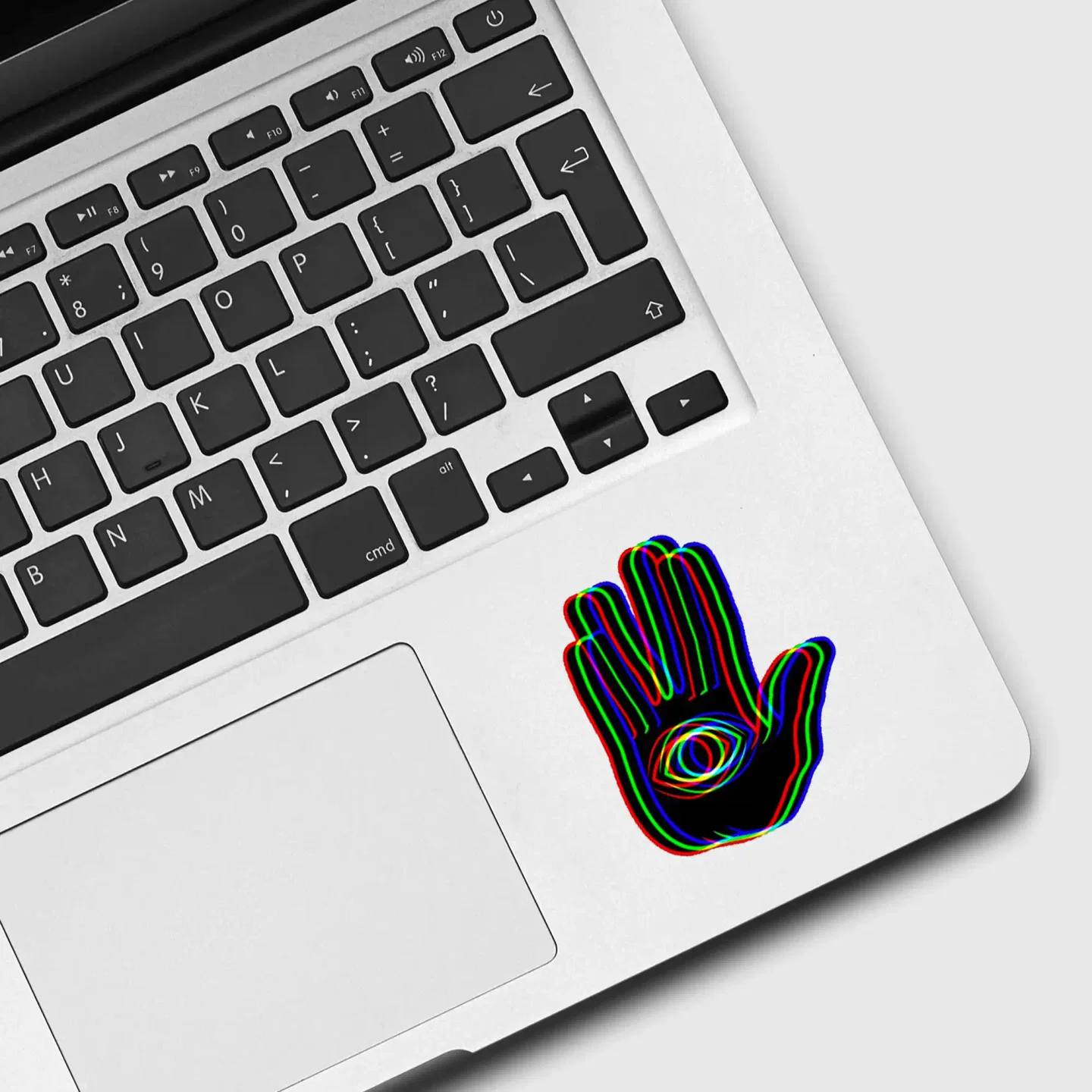 Black Trippy Hand Sticker