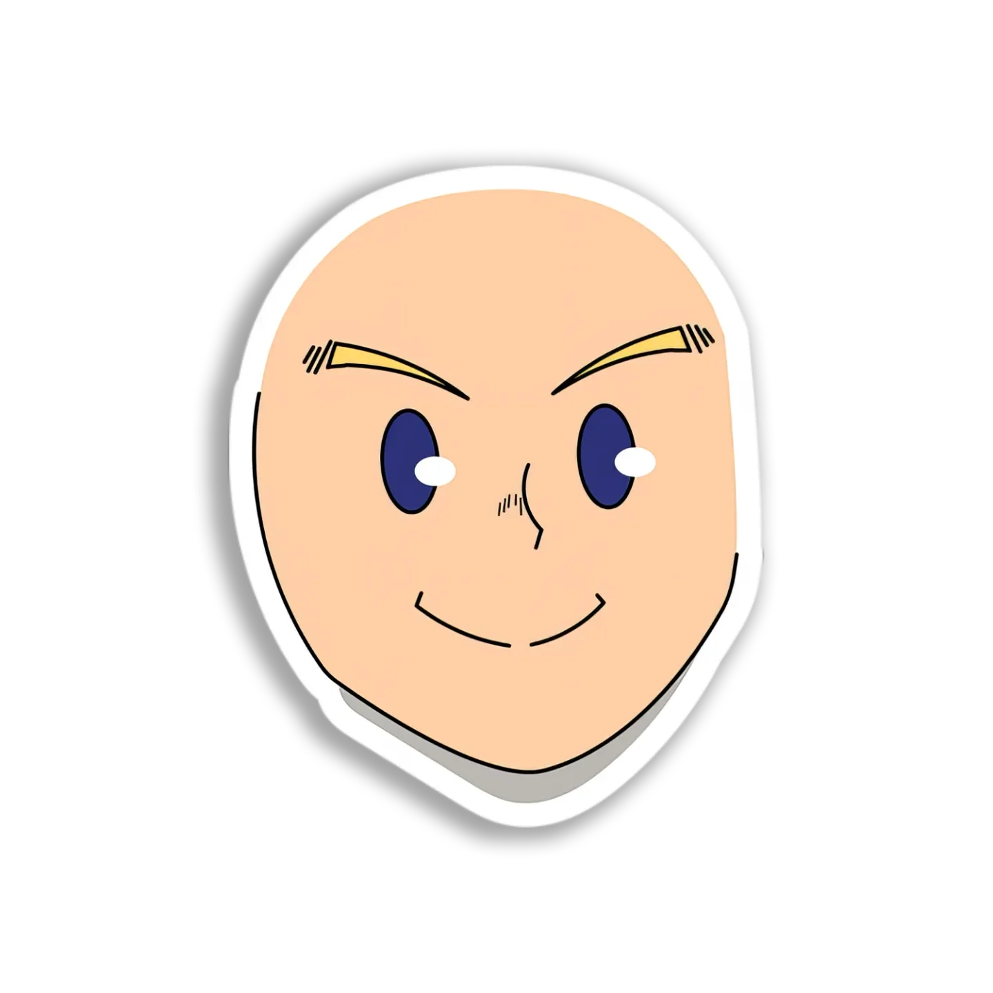 Smiling Bald Face Sticker