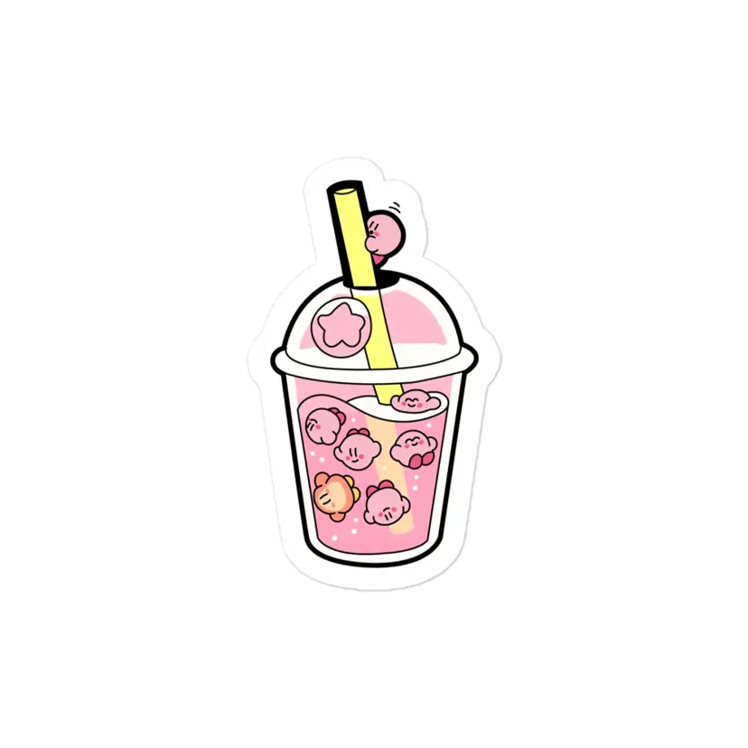 Kirby Drink Sticker