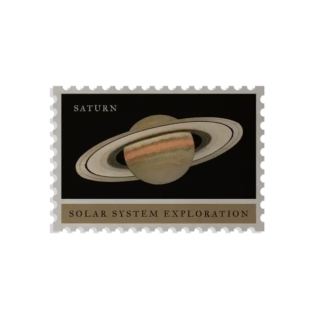 Saturn Stamp Sticker