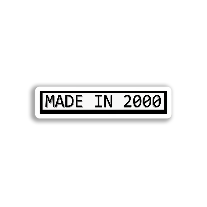 2000 Made In Label Sticker