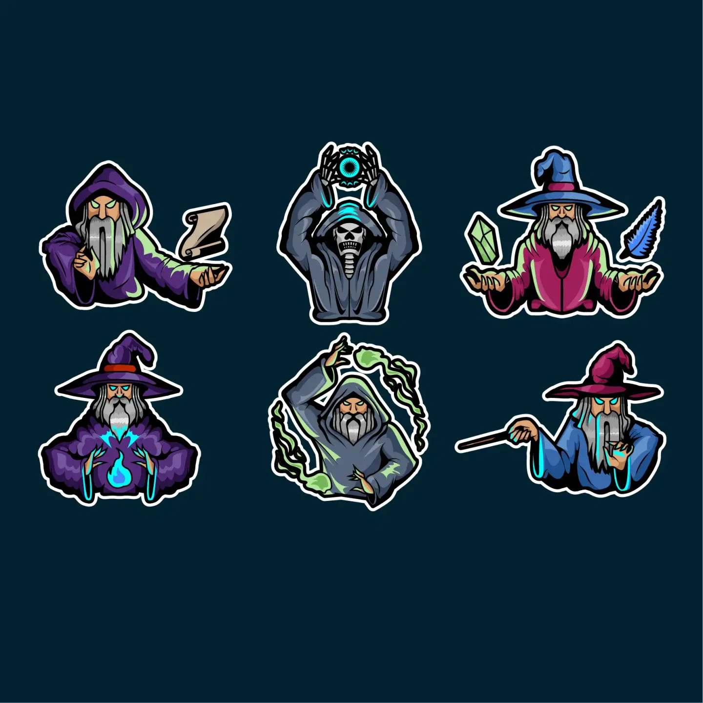 Gaming Wizard Stickers