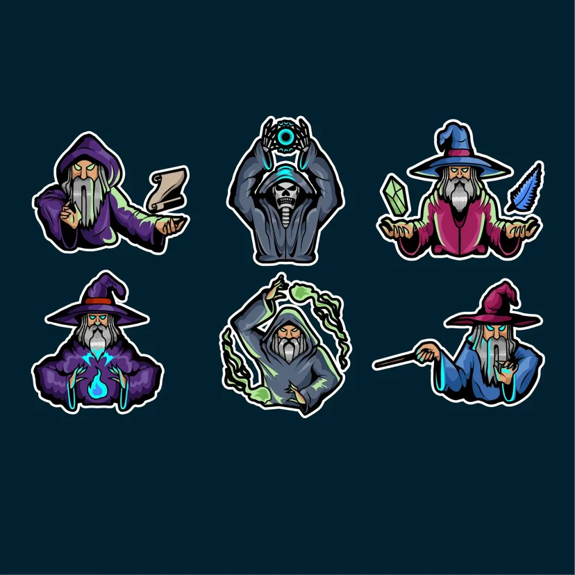 Gaming Wizard Stickers