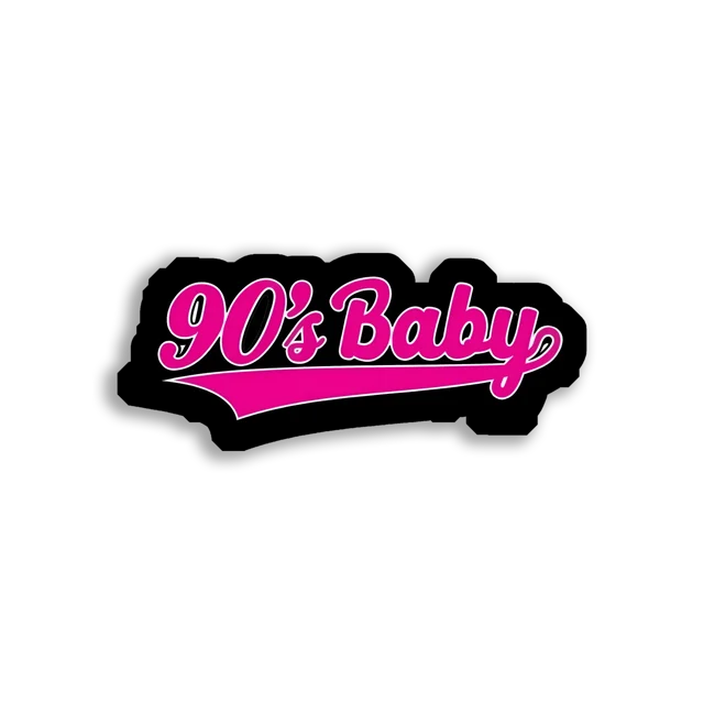 90's Baby in Pink and Black Sticker