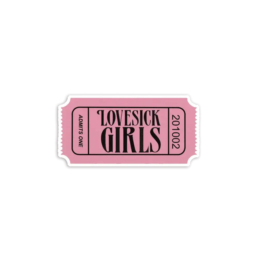 Lovesick girls blackpink ticket design  Sticker