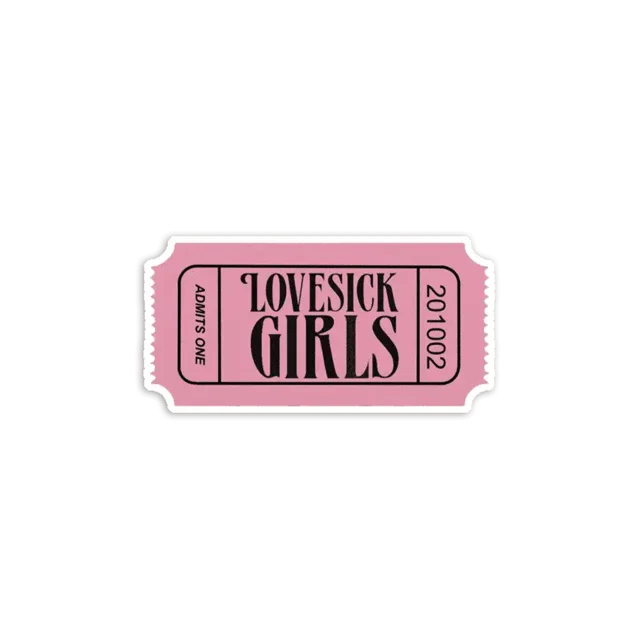 Lovesick girls blackpink ticket design  Sticker