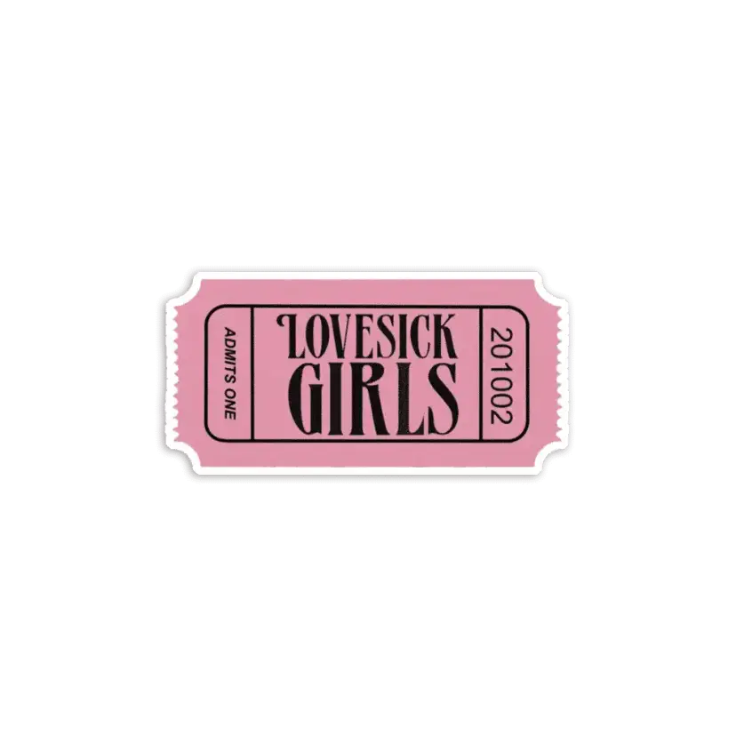 Lovesick girls blackpink ticket design  Sticker
