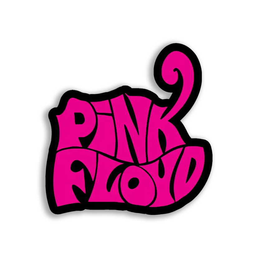 Pink Floyd Logo in Hot Pink Sticker