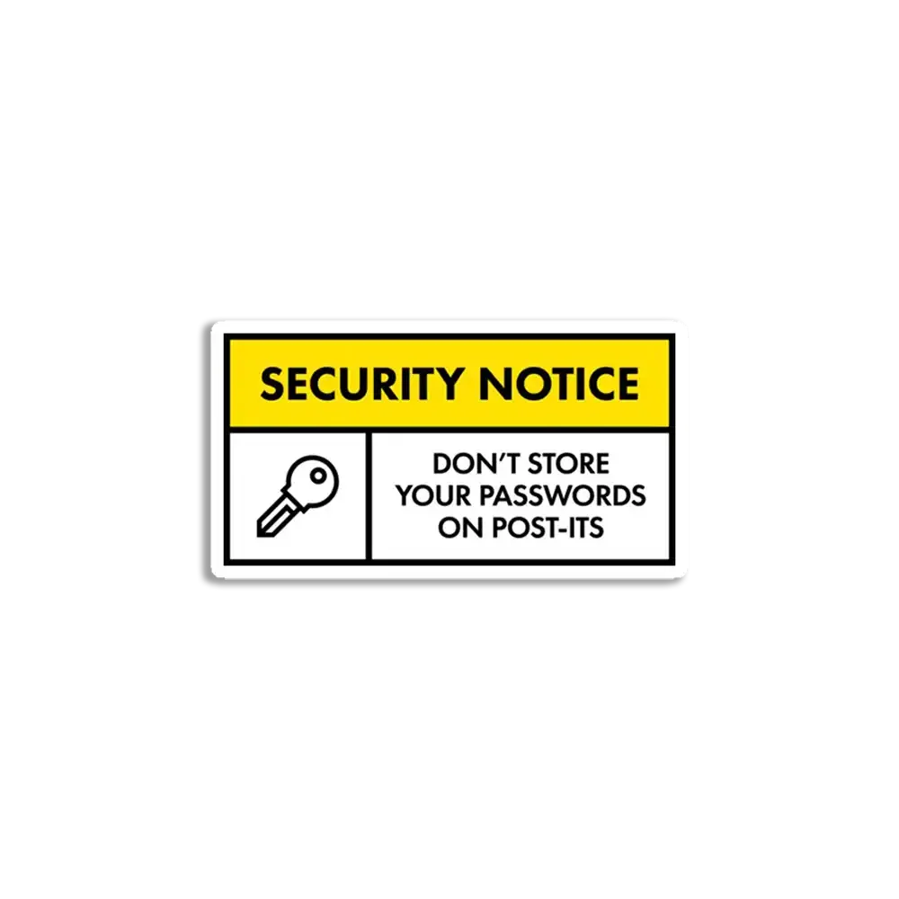 Don't Store Passwords On Post-its Sticker
