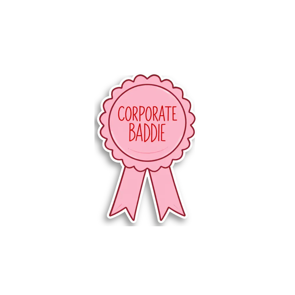 Corporate Baddie Ribbon Sticker