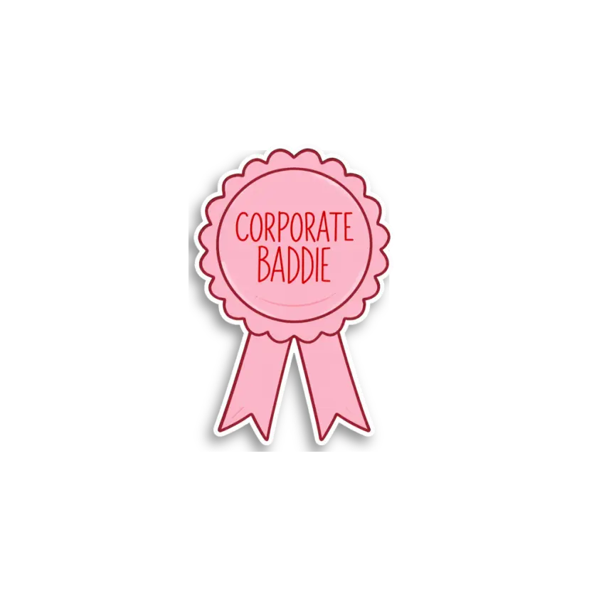 Corporate Baddie Ribbon Sticker