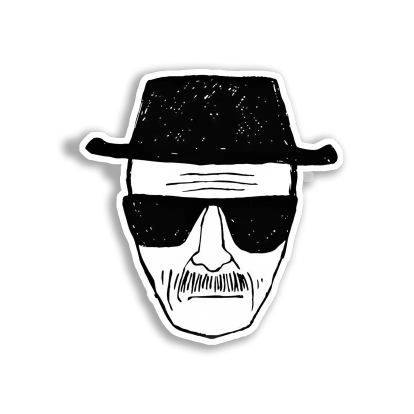 Heisenberg With His Hat and Glasses Sticker