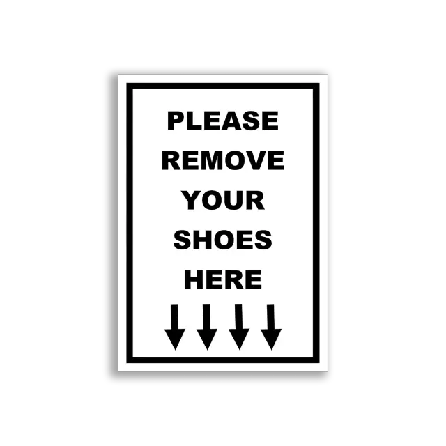 Please Remove Your Shoes Here Sticker