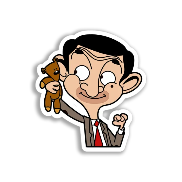 Mr. Bean's Teddy Bear Sticker