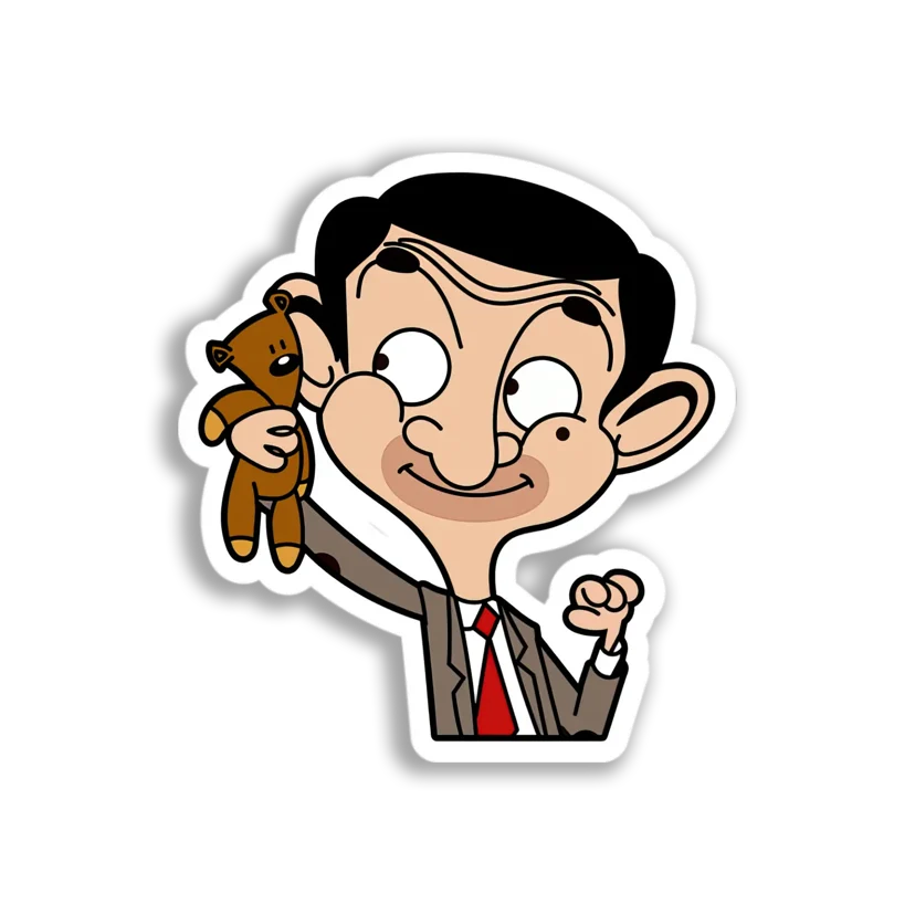 Mr. Bean's Teddy Bear Sticker