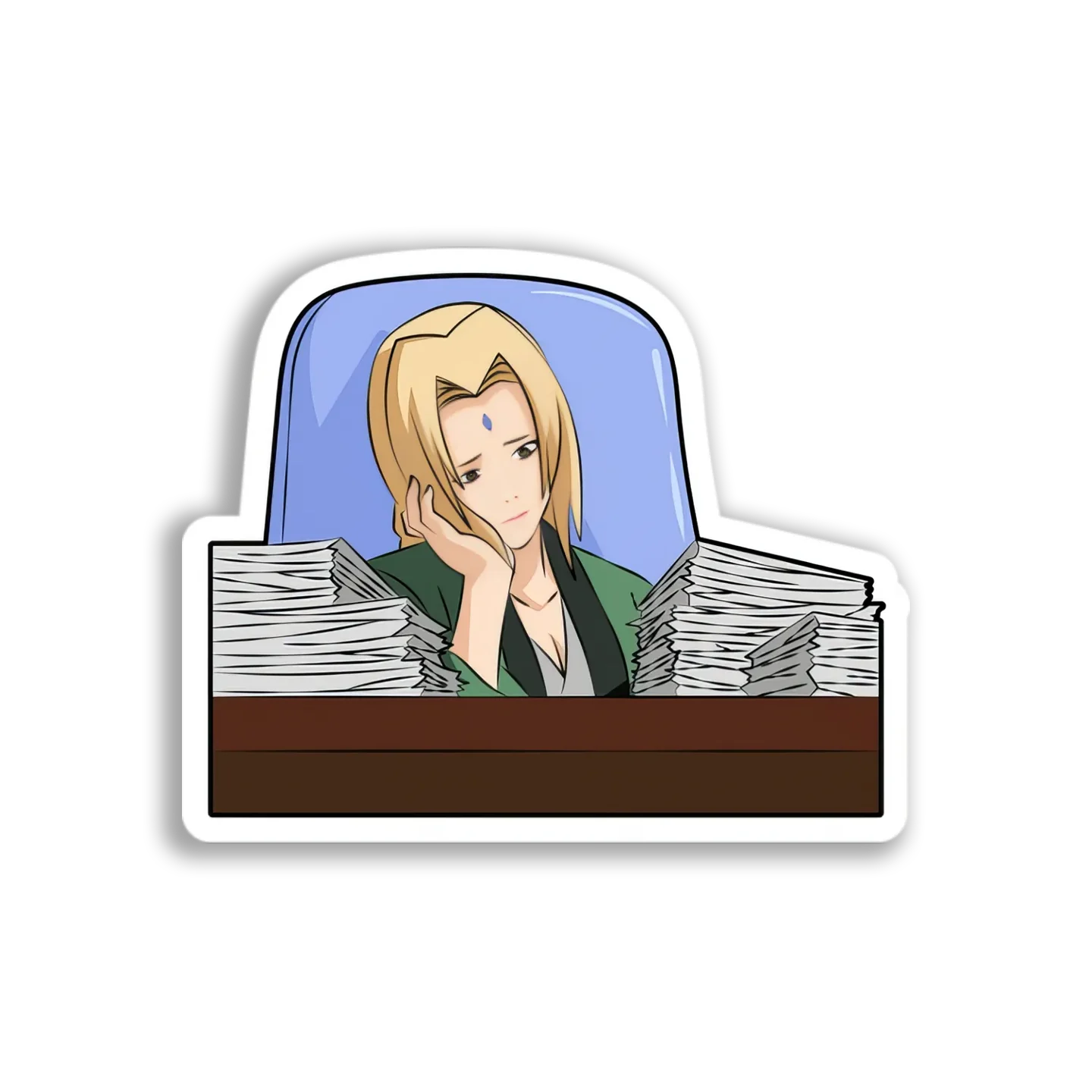 Tsunade Paperwork Overload Sticker