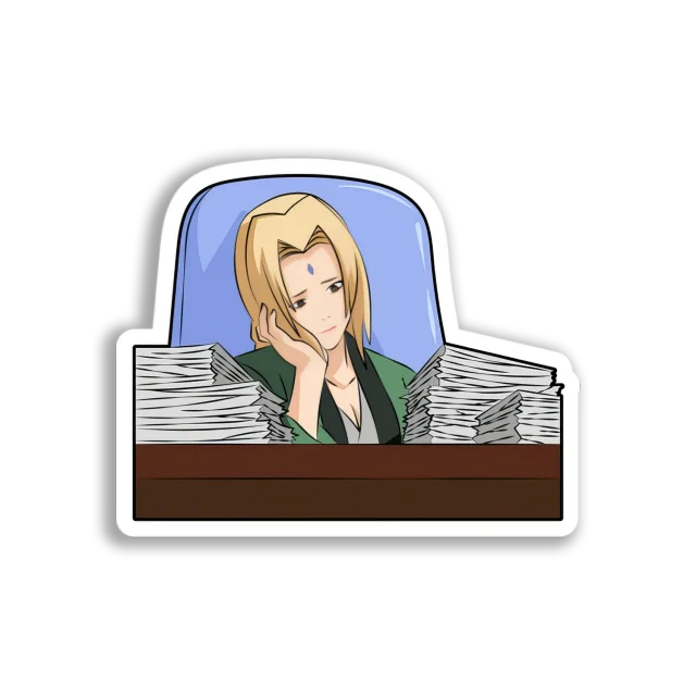 Tsunade Paperwork Overload Sticker