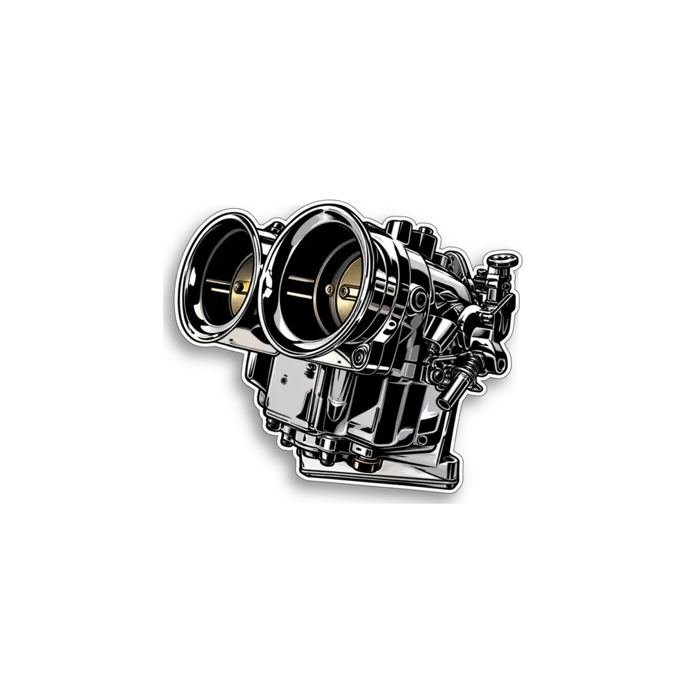 Twin Turbo Engine Sticker