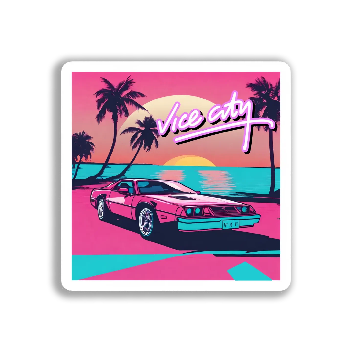 Cruising in Vice City Sticker