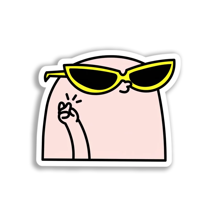 Cool Sunglasses Blob Sticker