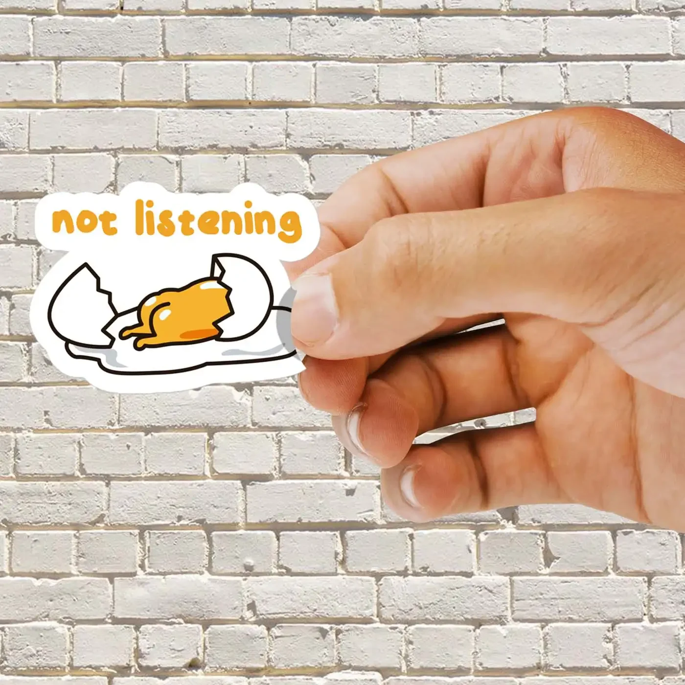 Gudetama Not Listening Sticker