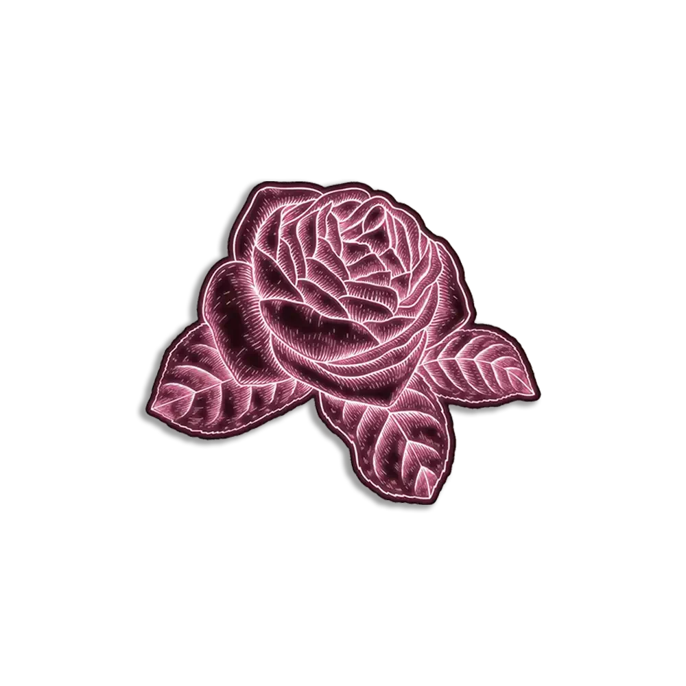 Neon Rose Sticker