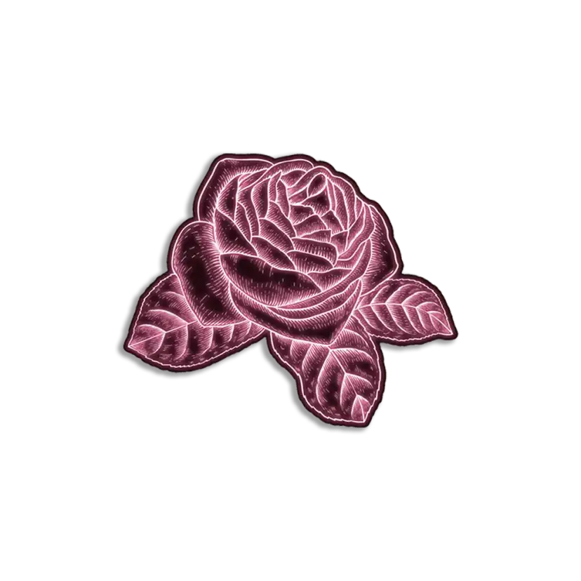 Neon Rose Sticker