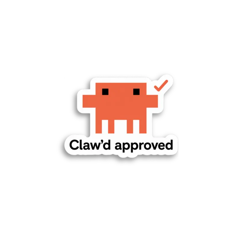 Clawd Approved Sticker