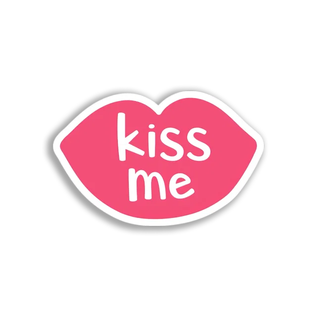 Kiss Me Lips Sticker