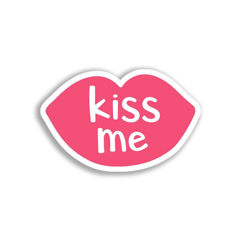 Kiss Me Lips Sticker