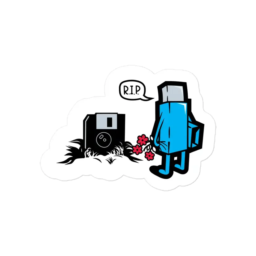 RIP Floopy Sticker